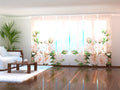 Set di 6 Tende a Pannello Rose Color Crema