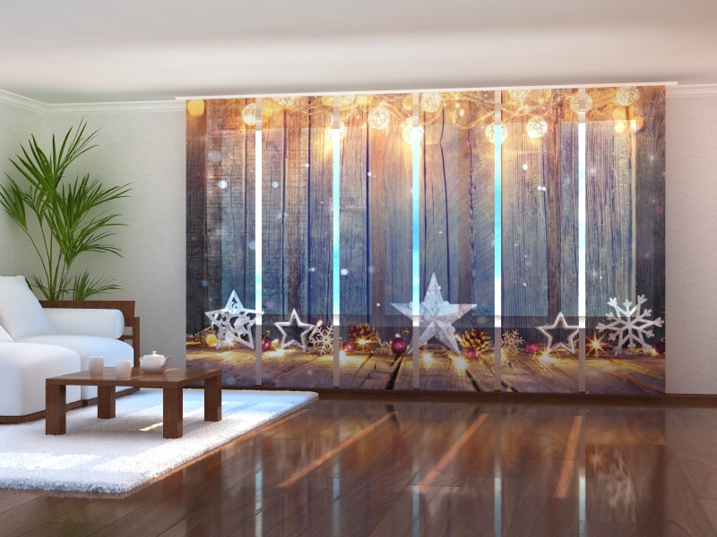 Set di 6 Tende a Pannello Decorazioni Natalizie Luminose