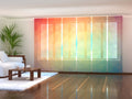 Set di 6 Tende a Pannello Arcobaleno Astratto