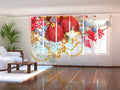 Set di 6 Tende a Pannello Decorazioni Natalizie Rosse