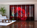 Set di 6 Tende a Pannello Cuore Rosso