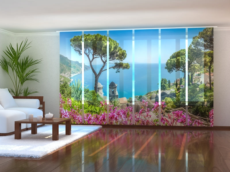 Set di 6 Tende a Pannello I Giardini Di Villa Rufolo in Costiera Amalfitana