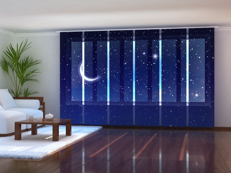 Set di 6 Tende a Pannello Cielo Stellato