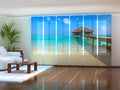 Set di 6 Tende a Pannello Spiaggia Tropicale alle Maldive