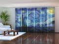 Set di 6 Tende a Pannello Notte Stellata Vincent Van Gogh