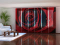 Set di 6 Tende a Pannello Rosa Rossa