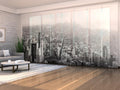 Set di 8 Tende a Pannello Manhattan in Bianco e Nero