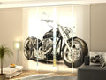 Set di 4 Tende a Pannello Moto Nera