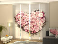 Set di 4 Tende a Pannello Cuore dell'Amore