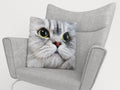 Federe per Cuscini Gatto Grigio