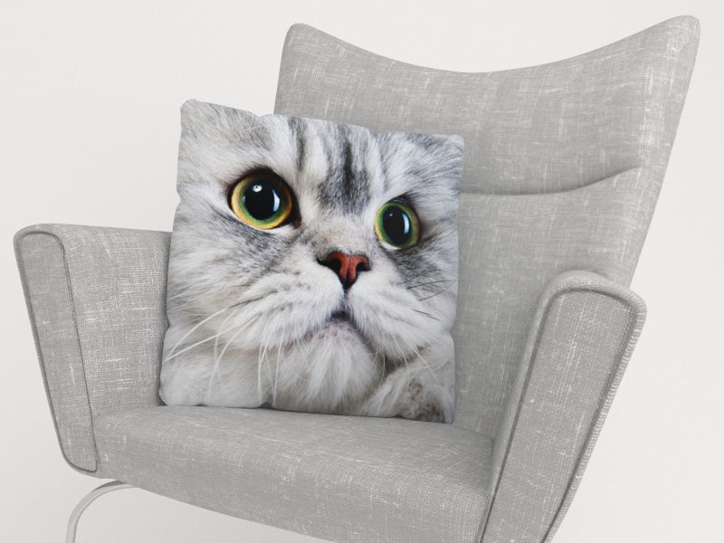 Federe per Cuscini Gatto Grigio