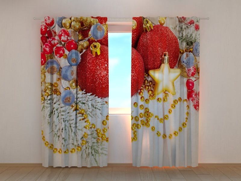 Foto Tende Decorazioni Natalizie Rosse