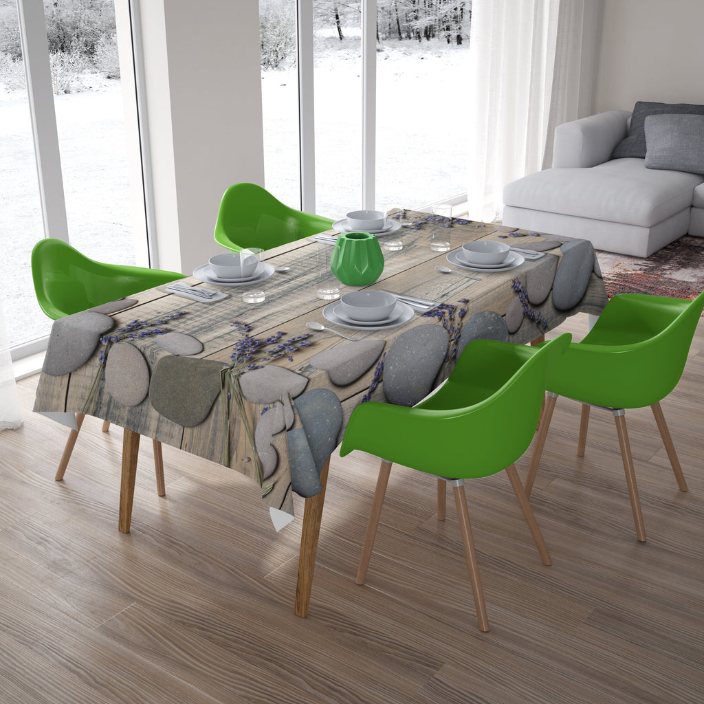 Tovaglia Lavanda su Legno Vintage