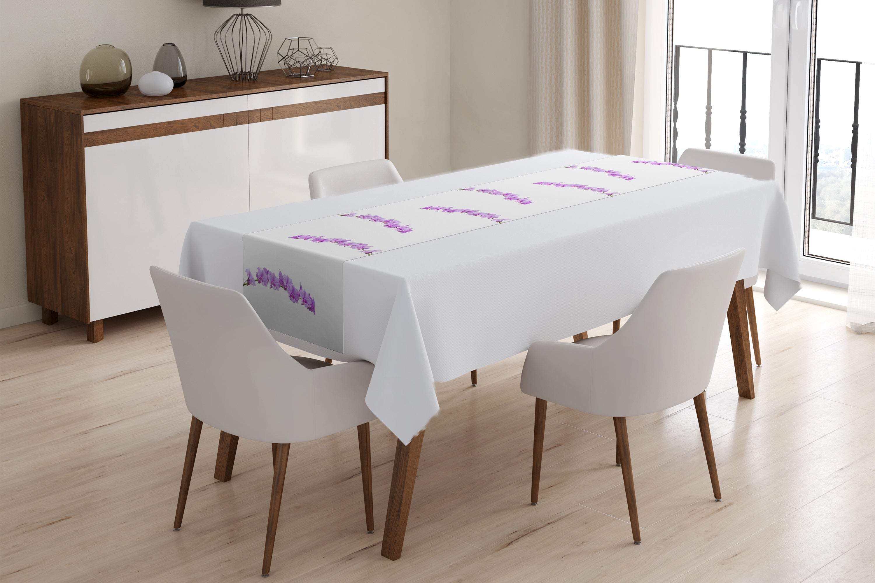 Tappeto Runner da Tavola Fantastiche Orchidee Lilla