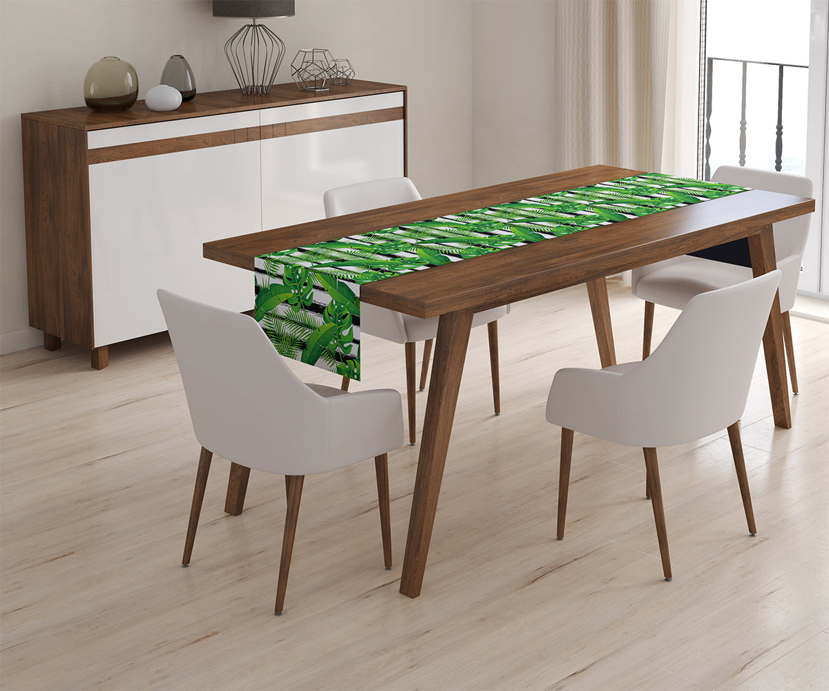 Tappeto Runner da Tavola Piante Esotiche Tropicali