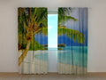 Foto Tende Spiaggia Tropicale con Palme