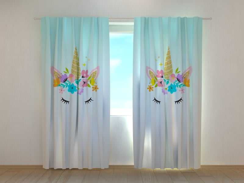 Foto Tende Unicorno con Fiori