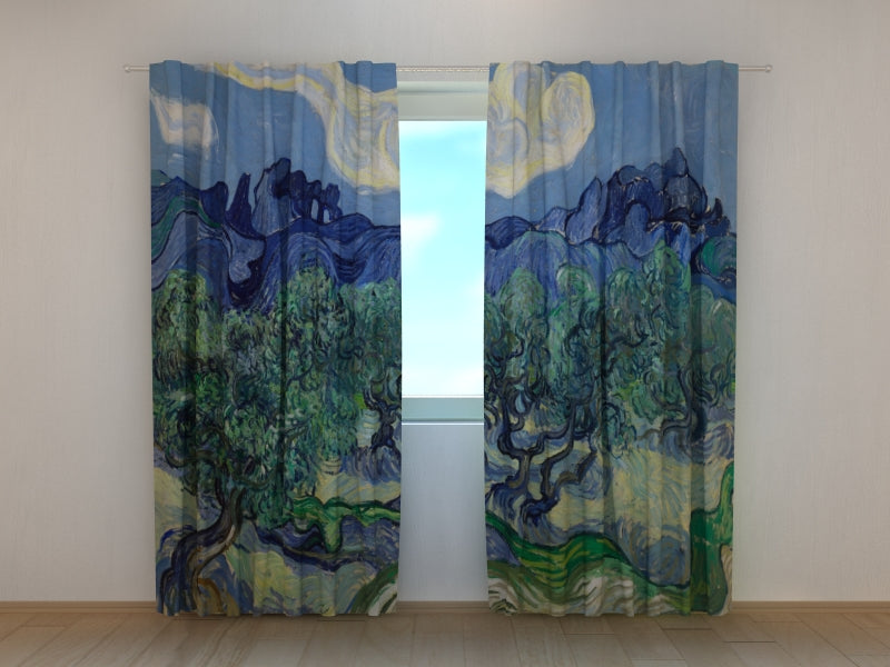 Tenda Stampata Ulivo sul Fondo Delle Alpilles Vincent Van Gogh
