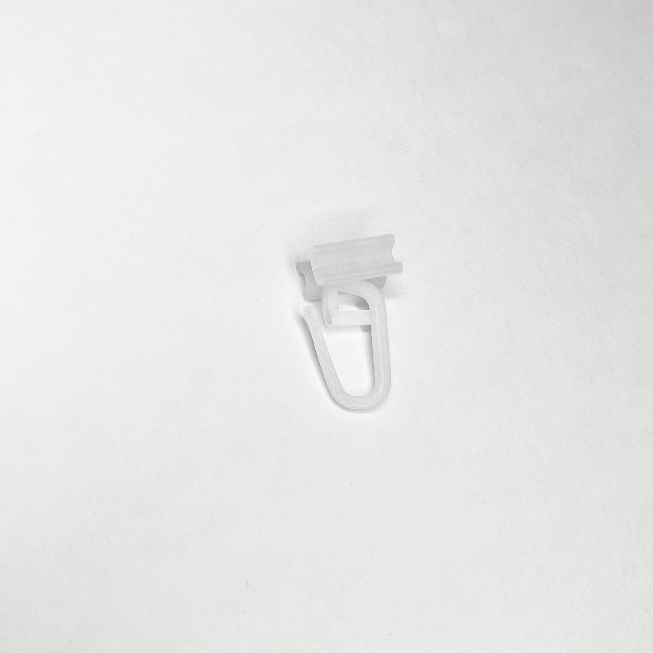 Gancetti per tende in plastica bianca, confezione da 10 pezzi