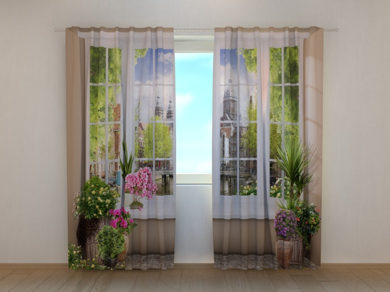 Foto Tende Finestra con Fiori