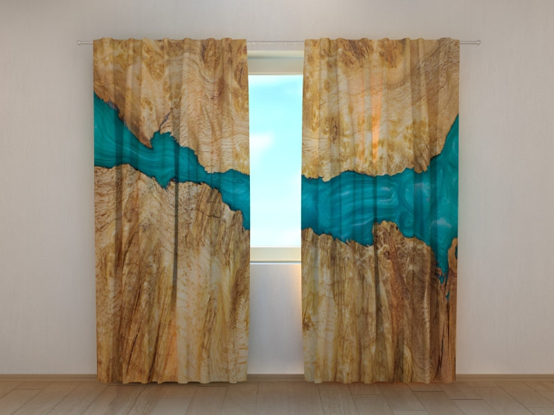 Foto Tende Legno con Incredibile Venatura Blu